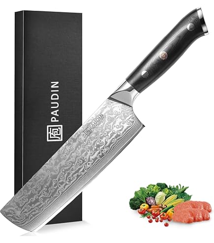 Amazon.com: XINZUO 7 Inch Nakiri Knife, 67 Layers Damascus Steel